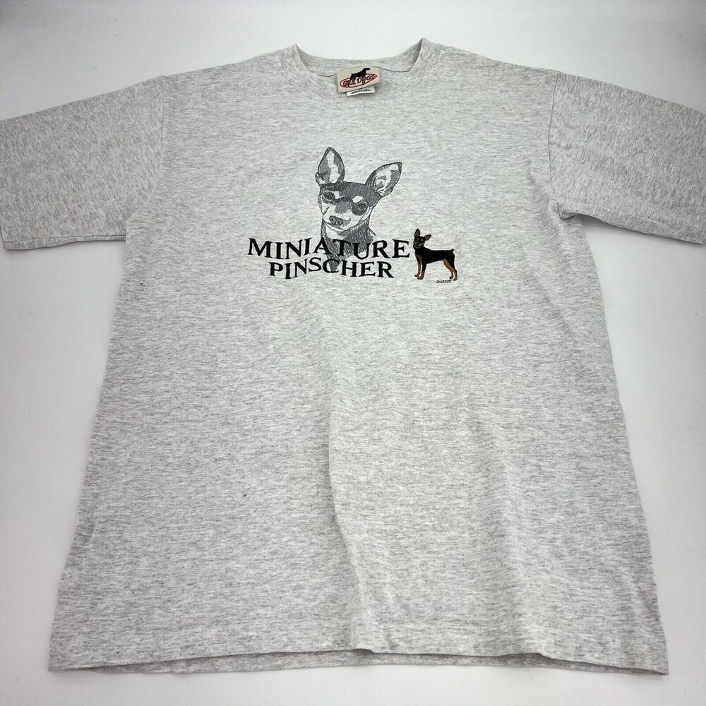 Miniature Pinscher Graphic T Shirt VTG Size Medium Gr8 Dogs Stitched